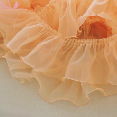 1 m rosa, weiß, blau, bunt, Organza, plissierte Spitzenbesätze, Band, Stoffapplikation, Falten, Rüschen, Kleider, DIY, Nähzubehör, Basteln, 15 cm, Orange 1 m rosa, weiß, blau, bunt, Organza, plissierte Spitzenbesätze, Band, Stoffapplikation, Falten, Rüschen, Kleider, DIY, Nähzubehör, Basteln, 15 cm, Orange von BSGUZ