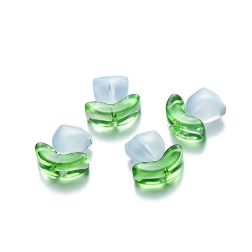 10/20er-Set Tulpenblumen-Lampwork-Perlen, mehrfarbige Glasflora-Perlen, mehrfarbige lose Perlen für DIY-Armbänder, Schmuckherstellung, Blau, 20 Sets 10/20er-Set Tulpenblumen-Lampwork-Perlen, mehrfarbige Glasflora-Perlen, mehrfarbige lose Perlen für DIY-Armbänder, Schmuckherstellung, Blau, 20 Sets von BSGUZ