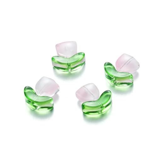 10/20er-Set Tulpenblumen-Lampwork-Perlen, mehrfarbige Glasflora-Perlen, mehrfarbige lose Perlen für DIY-Armbänder, Schmuckherstellung, flach, hellrosa, 10 Sets 10/20er-Set Tulpenblumen-Lampwork-Perlen, mehrfarbige Glasflora-Perlen, mehrfarbige lose Perlen für DIY-Armbänder, Schmuckherstellung, flach, hellrosa, 10 Sets von BSGUZ
