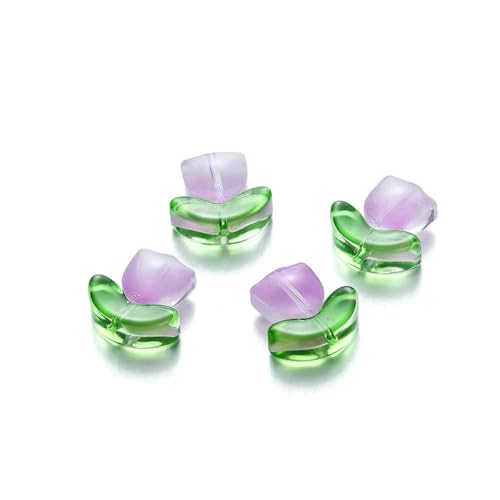 10/20er-Set Tulpenblumen-Lampwork-Perlen, mehrfarbige Glasflora-Perlen, mehrfarbige lose Perlen für DIY-Armbänder, Schmuckherstellung, flaches Lila, 10 Sets 10/20er-Set Tulpenblumen-Lampwork-Perlen, mehrfarbige Glasflora-Perlen, mehrfarbige lose Perlen für DIY-Armbänder, Schmuckherstellung, flaches Lila, 10 Sets von BSGUZ