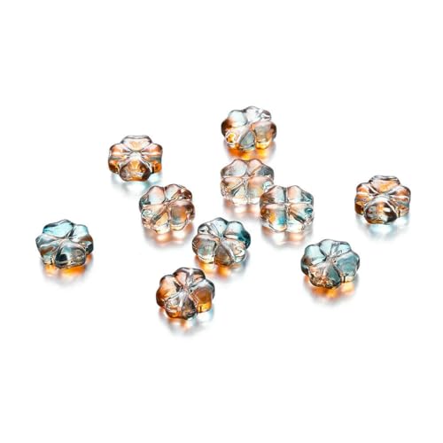 10 20 Stück/Beutel transparente Glasperlen, tschechische Glücksarmbänder, Perlen für Schmuck, Charms, Bastelzubehör, 04-10 Stück von BSGUZ