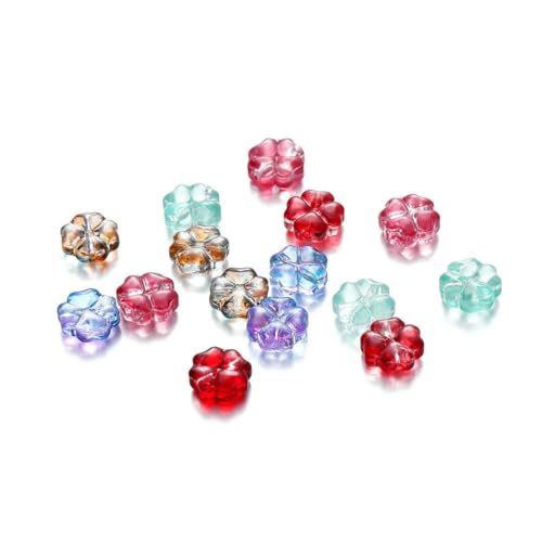 10 20 Stück/Beutel transparente Glasperlen, tschechische Glücksarmbänder, passende Schmuckanhänger, Bastelzubehör, 06, gemischte Farbe, 10 Stück von BSGUZ