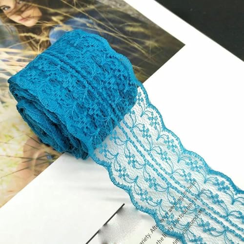 10 Meter/Los, Breite 45 mm, Spitzenbänder, DIY-Bekleidung, Nähen und Stoffbesatz, buntes Spitzenband, Seeblau, 45 mm breit 10 Meter/Los, Breite 45 mm, Spitzenbänder, DIY-Bekleidung, Nähen und Stoffbesatz, buntes Spitzenband, Seeblau, 45 mm breit von BSGUZ