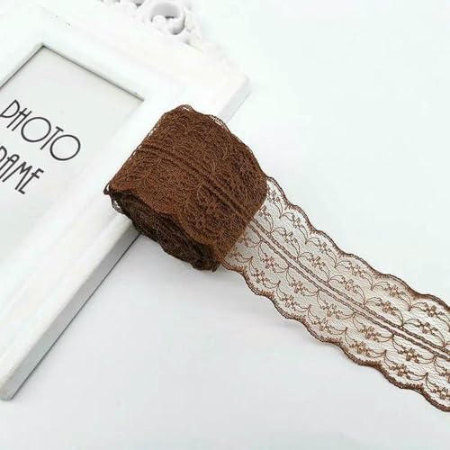 10 Meter/Los, Breite 45 mm, Spitzenbänder, DIY-Bekleidung, Nähen und Stoffbesatz, buntes Spitzenband, mittlerer Kaffee, 45 mm breit 10 Meter/Los, Breite 45 mm, Spitzenbänder, DIY-Bekleidung, Nähen und Stoffbesatz, buntes Spitzenband, mittlerer Kaffee, 45 mm breit von BSGUZ