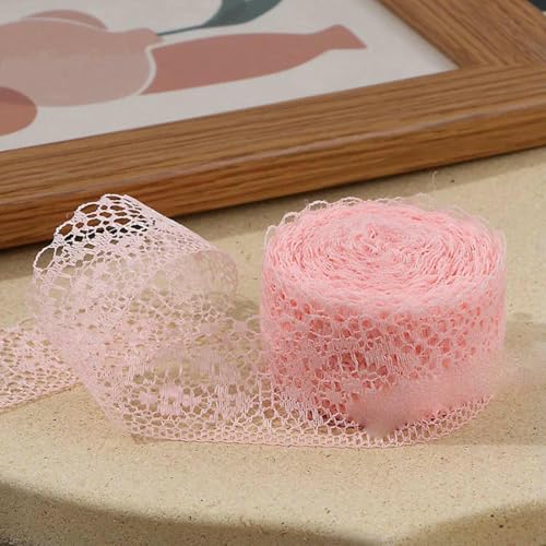 10 Meter/Rolle, 40 mm, buntes, nicht dehnbares Spitzenband, DIY-Bekleidung, Nähstoff, handgefertigtes Bastelzubehör, Spitzenbandverpackung, Pfirsichrosa, 40 mm breit 10 Meter/Rolle, 40 mm, buntes, nicht dehnbares Spitzenband, DIY-Bekleidung, Nähstoff, handgefertigtes Bastelzubehör, Spitzenbandverpackung, Pfirsichrosa, 40 mm breit von BSGUZ