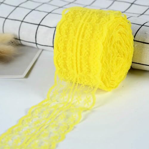 10 Meter/Rolle, 43,0 mm, Spitzenband, handgefertigtes Material, DIY-Bekleidung, Nähstoff, Blau, Lila, Grün, Rosa, Rot, Schwarz, Weiß, Spitzenbesatz, Gelb, 10 Meter Länge 10 Meter/Rolle, 43,0 mm, Spitzenband, handgefertigtes Material, DIY-Bekleidung, Nähstoff, Blau, Lila, Grün, Rosa, Rot, Schwarz, Weiß, Spitzenbesatz, Gelb, 10 Meter Länge von BSGUZ