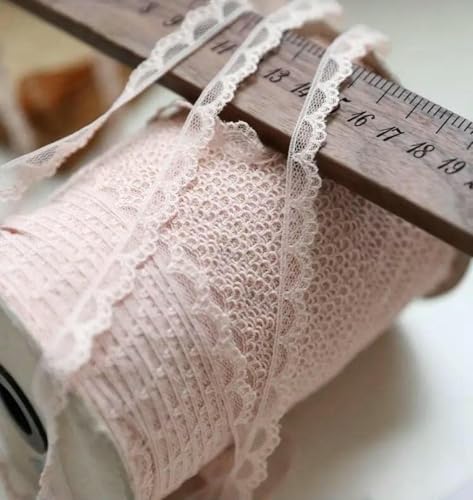 10 Meter rosa besticktes Spitzenband mit Blumen, DIY-Spitzenbesatz, Zubehör für Kleidungsstücke, Heimtextilien, Vorhangdekorationen von BSGUZ