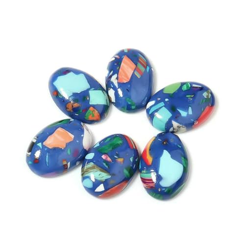 10 Stück/Lots Cabochon Türkis Große Perlen zur Schmuckherstellung 10 * 14,0mm Muster Charms für Halskette Bunte Perle-T7359HS03 von BSGUZ