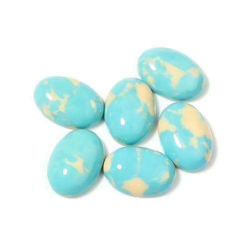 10 Stück/Lots Cabochon Türkis Große Perlen zur Schmuckherstellung 10 * 14,0mm Muster Charms für Halskette Bunte Perle-T7359HS08 von BSGUZ