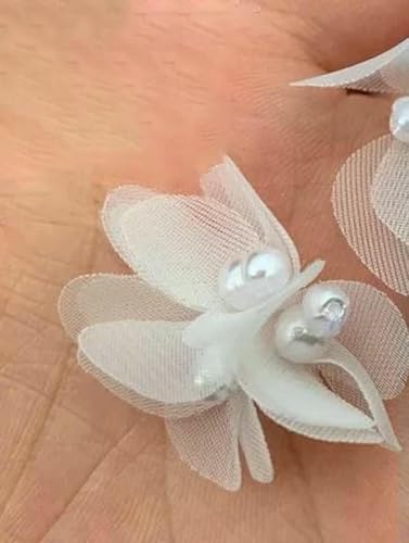 10 Stück 3D-Perlenblumen-Chiffon-Patches zum Selbernähen, Applikationen, Stoff, Kleid, Hochzeit, Haarnadel, Kopfschmuck, Dekor, kleine Größe, 10 Stück 10 Stück 3D-Perlenblumen-Chiffon-Patches zum Selbernähen, Applikationen, Stoff, Kleid, Hochzeit, Haarnadel, Kopfschmuck, Dekor, kleine Größe, 10 Stück von BSGUZ