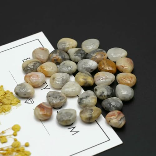 10 Stück Wassertropfenform Fluorit-Kristall-Achat Naturstein Halbedelstein Perforierte Perlen DIY Schmuck Halskette Schmuck-Gelber verrückter Achat-10x12x5mm 10 Stück Wassertropfenform Fluorit-Kristall-Achat Naturstein Halbedelstein Perforierte Perlen DIY Schmuck Halskette Schmuck-Gelber verrückter Achat-10x12x5mm von BSGUZ