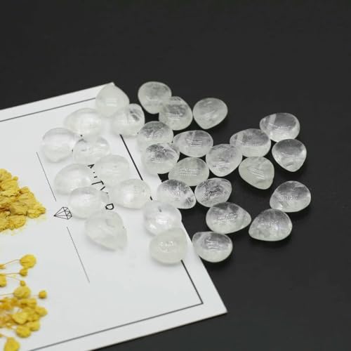 10 Stück Wassertropfenform Fluorit-Kristall-Achat Naturstein Halbedelstein Perforierte Perlen DIY Schmuck Halskette Schmuck-Klarer Quarz-10x12x5mm 10 Stück Wassertropfenform Fluorit-Kristall-Achat Naturstein Halbedelstein Perforierte Perlen DIY Schmuck Halskette Schmuck-Klarer Quarz-10x12x5mm von BSGUZ