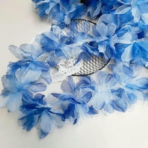 10 Stück handgefertigte 3D-Blumen-Patches, Parche-Applikationen, Bordados Para Ropa, 14 cm breit, Königsblau 10 Stück handgefertigte 3D-Blumen-Patches, Parche-Applikationen, Bordados Para Ropa, 14 cm breit, Königsblau von BSGUZ