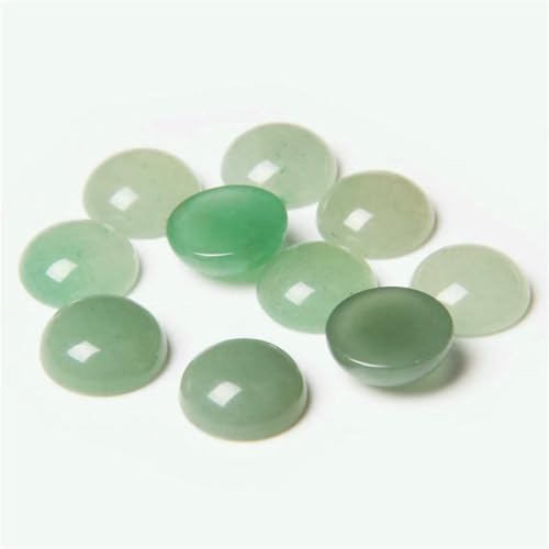 10 Stück natürliche runde Amethyst-Stein-Cabochon-Halbrückseiten-Kamee-Perlen für DIY-Frauen-Schmuck, Ohrringe, Ringe, Halsketten, Nr. 22 Aventurin, 8 mm 10 Stück natürliche runde Amethyst-Stein-Cabochon-Halbrückseiten-Kamee-Perlen für DIY-Frauen-Schmuck, Ohrringe, Ringe, Halsketten, Nr. 22 Aventurin, 8 mm von BSGUZ