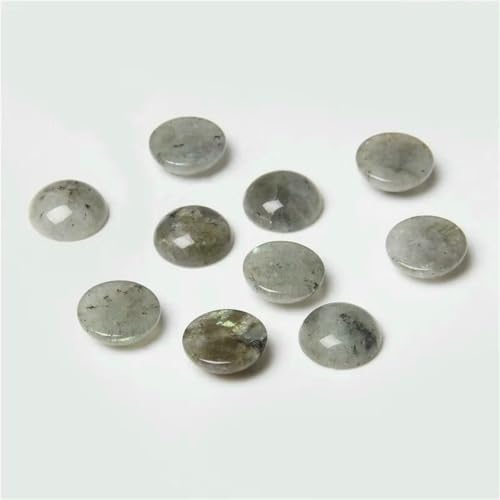 10 Stück natürliche runde Amethyst-Stein-Cabochon-Halbrückseiten-Kamee-Perlen für DIY-Frauenschmuck, Ohrringe, Ringe, Halsketten, Nr. 1 Labradorit, 8 mm 10 Stück natürliche runde Amethyst-Stein-Cabochon-Halbrückseiten-Kamee-Perlen für DIY-Frauenschmuck, Ohrringe, Ringe, Halsketten, Nr. 1 Labradorit, 8 mm von BSGUZ