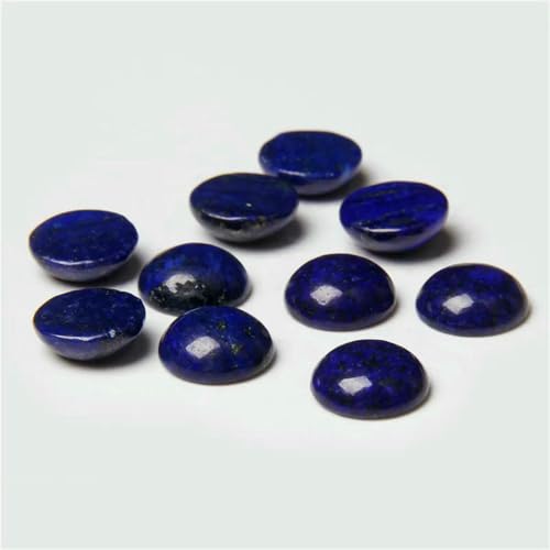 10 Stück natürliche runde Amethyst-Stein-Cabochon-Halbrückseiten-Kamee-Perlen für DIY-Frauenschmuck, Ohrringe, Ringe, Halsketten, Nr. 14 Lapislazuli, 10 mm 10 Stück natürliche runde Amethyst-Stein-Cabochon-Halbrückseiten-Kamee-Perlen für DIY-Frauenschmuck, Ohrringe, Ringe, Halsketten, Nr. 14 Lapislazuli, 10 mm von BSGUZ