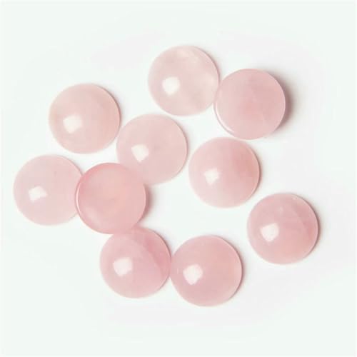 10 Stück natürliche runde Amethyst-Stein-Cabochon-Halbrückseiten-Kamee-Perlen für DIY-Frauenschmuck, Ohrringe, Ringe, Halsketten, Nr. 16, Rosenquarz, 14,0 mm 10 Stück natürliche runde Amethyst-Stein-Cabochon-Halbrückseiten-Kamee-Perlen für DIY-Frauenschmuck, Ohrringe, Ringe, Halsketten, Nr. 16, Rosenquarz, 14,0 mm von BSGUZ