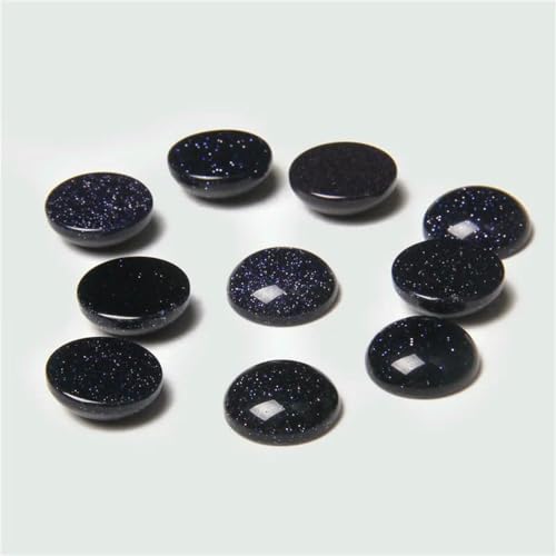 10 Stück natürliche runde Amethyst-Stein-Cabochon-Halbrückseiten-Kamee-Perlen für DIY-Frauenschmuck, Ohrringe, Ringe, Halsketten, Nr. 3, blauer Sandstein, 10 mm 10 Stück natürliche runde Amethyst-Stein-Cabochon-Halbrückseiten-Kamee-Perlen für DIY-Frauenschmuck, Ohrringe, Ringe, Halsketten, Nr. 3, blauer Sandstein, 10 mm von BSGUZ