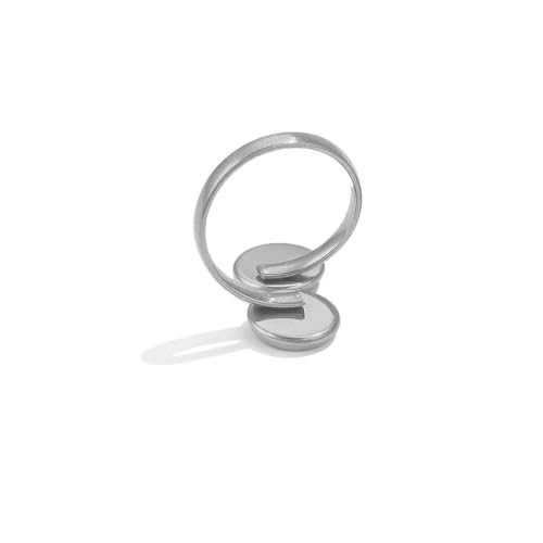 10 Stück verstellbare Ringfassungen aus Edelstahl, blanke Basis, Glascabochons, Kameen-Lünetten, DIY-Tablett, blanke Ringe, Schmuckzubehör, Z1202SA von BSGUZ