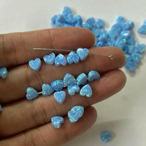 10 Teile/los 6MM Rosa Farbe Tiny Herz Synthetische Opal Für DIY Schmuck-OP06SH 1mm von BSGUZ