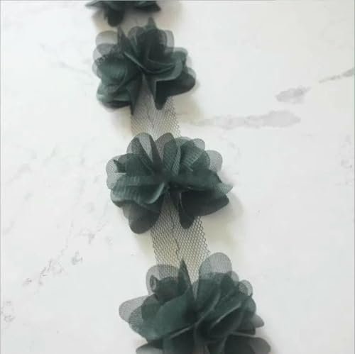 10 Yard/Lot Mehrfarbig 3D 6 Blätter Chiffon Blumen Spitzenbesatz Stoff Dekoration DIY Kleidung Hochzeitskleid Patch Zubehör-Armeegrün 10 Yard/Lot Mehrfarbig 3D 6 Blätter Chiffon Blumen Spitzenbesatz Stoff Dekoration DIY Kleidung Hochzeitskleid Patch Zubehör-Armeegrün von BSGUZ