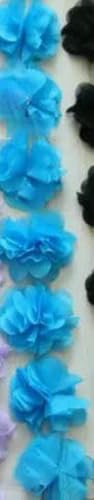 10 Yard/Lot Mehrfarbig 3D 6 Blätter Chiffon Blumen Spitzenbesatz Stoff Dekoration DIY Kleidung Hochzeitskleid Patch Zubehör-Blau 10 Yard/Lot Mehrfarbig 3D 6 Blätter Chiffon Blumen Spitzenbesatz Stoff Dekoration DIY Kleidung Hochzeitskleid Patch Zubehör-Blau von BSGUZ