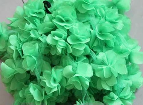 10 Yard/Lot Mehrfarbig 3D 6 Blätter Chiffon Blumen Spitzenbesatz Stoff Dekoration DIY Kleidung Hochzeitskleid Patch Zubehör-Fruchtgrün 10 Yard/Lot Mehrfarbig 3D 6 Blätter Chiffon Blumen Spitzenbesatz Stoff Dekoration DIY Kleidung Hochzeitskleid Patch Zubehör-Fruchtgrün von BSGUZ