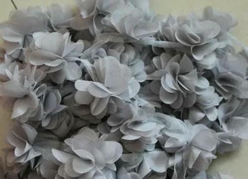 10 Yard/Lot Mehrfarbig 3D 6 Blätter Chiffon Blumen Spitzenbesatz Stoff Dekoration DIY Kleidung Hochzeitskleid Patch Zubehör-Grau 10 Yard/Lot Mehrfarbig 3D 6 Blätter Chiffon Blumen Spitzenbesatz Stoff Dekoration DIY Kleidung Hochzeitskleid Patch Zubehör-Grau von BSGUZ
