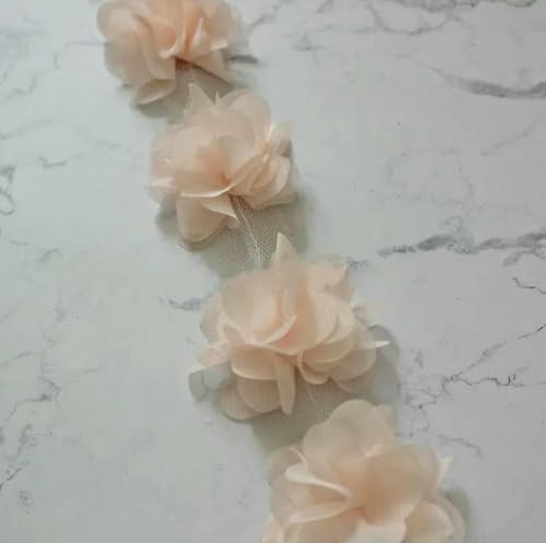 10 Yard/Lot Mehrfarbig 3D 6 Blätter Chiffon Blumen Spitzenbesatz Stoff Dekoration DIY Kleidung Hochzeitskleid Patch Zubehör-Helles Garnelenrosa 10 Yard/Lot Mehrfarbig 3D 6 Blätter Chiffon Blumen Spitzenbesatz Stoff Dekoration DIY Kleidung Hochzeitskleid Patch Zubehör-Helles Garnelenrosa von BSGUZ