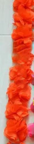 10 Yard/Lot Mehrfarbig 3D 6 Blätter Chiffon Blumen Spitzenbesatz Stoff Dekoration DIY Kleidung Hochzeitskleid Patch Zubehör-Orange 10 Yard/Lot Mehrfarbig 3D 6 Blätter Chiffon Blumen Spitzenbesatz Stoff Dekoration DIY Kleidung Hochzeitskleid Patch Zubehör-Orange von BSGUZ