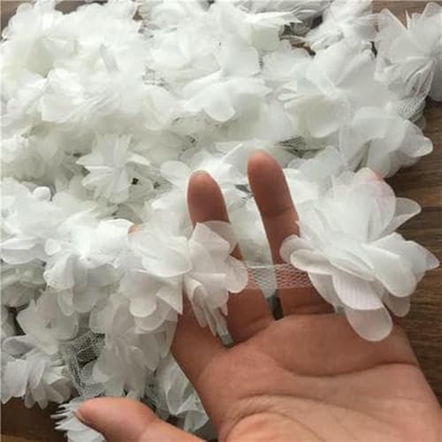 10 Yard/Lot Multicolor 3D 6 Blätter Chiffon Blume Spitzenbesatz Stoff Dekoration DIY Kleidung Hochzeitskleid Patch Zubehör- 10 Yard/Lot Multicolor 3D 6 Blätter Chiffon Blume Spitzenbesatz Stoff Dekoration DIY Kleidung Hochzeitskleid Patch Zubehör- von BSGUZ