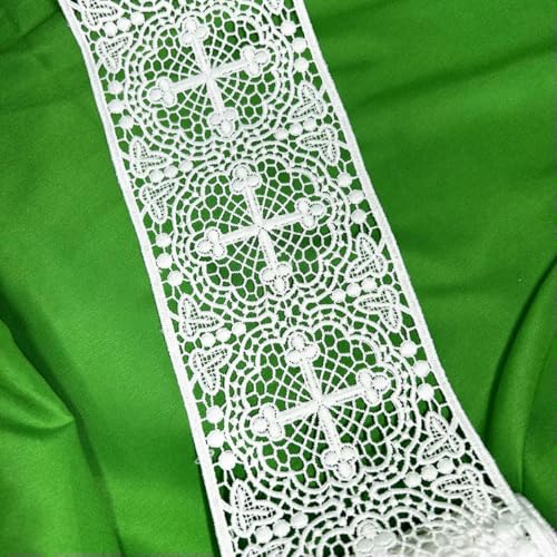 10 Yard Spitzenstoff, Handarbeiten, DIY, bestickt, für Damenkleidung, Tischläufer, Röcke, Vorhänge, Kleider, Nähbesatz, Zubehör – 10 Yard von BSGUZ