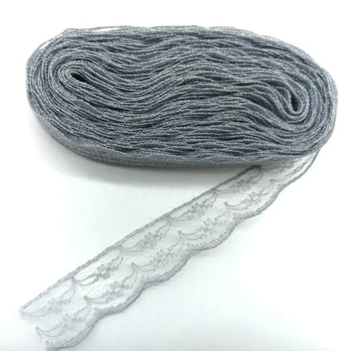 10 Yards Spitzenband, Brautkleidstoffe für Verzierungen zum Nähen, Bastelzubehör, Handarbeitsmaterialien, Breite 2,3 cm, graue Spitze, 10 Yards 10 Yards Spitzenband, Brautkleidstoffe für Verzierungen zum Nähen, Bastelzubehör, Handarbeitsmaterialien, Breite 2,3 cm, graue Spitze, 10 Yards von BSGUZ