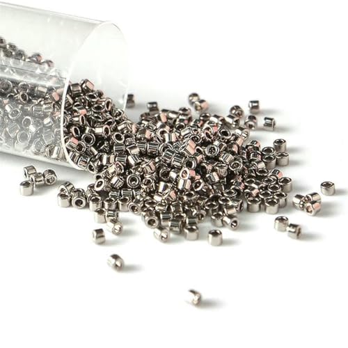 10 g/Tube 11/0 Glasperlen, metallische Farbe, runder Abstandshalter für die Herstellung von handgefertigtem Schmuck, DB21, 1,6 mm, 2000 Stück 10 g/Tube 11/0 Glasperlen, metallische Farbe, runder Abstandshalter für die Herstellung von handgefertigtem Schmuck, DB21, 1,6 mm, 2000 Stück von BSGUZ