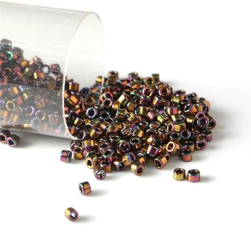 10 g/Tube 11/0 Glasperlen, metallische Farbe, runder Abstandshalter für die Herstellung von handgefertigtem Schmuck, DB23, 1,6 mm, 2000 Stück 10 g/Tube 11/0 Glasperlen, metallische Farbe, runder Abstandshalter für die Herstellung von handgefertigtem Schmuck, DB23, 1,6 mm, 2000 Stück von BSGUZ