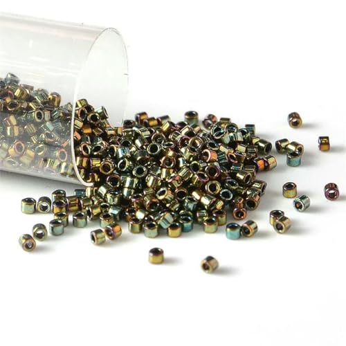 10 g/Tube 11/0 Glasperlen, metallische Farbe, runder Abstandshalter für die Herstellung von handgefertigtem Schmuck, DB24, 1,6 mm, 2000 Stück 10 g/Tube 11/0 Glasperlen, metallische Farbe, runder Abstandshalter für die Herstellung von handgefertigtem Schmuck, DB24, 1,6 mm, 2000 Stück von BSGUZ