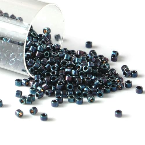 10 g/Tube 11/0 Glasperlen, metallische Farbe, runder Abstandshalter für die Herstellung von handgefertigtem Schmuck, DB25, 1,6 mm, 2000 Stück 10 g/Tube 11/0 Glasperlen, metallische Farbe, runder Abstandshalter für die Herstellung von handgefertigtem Schmuck, DB25, 1,6 mm, 2000 Stück von BSGUZ