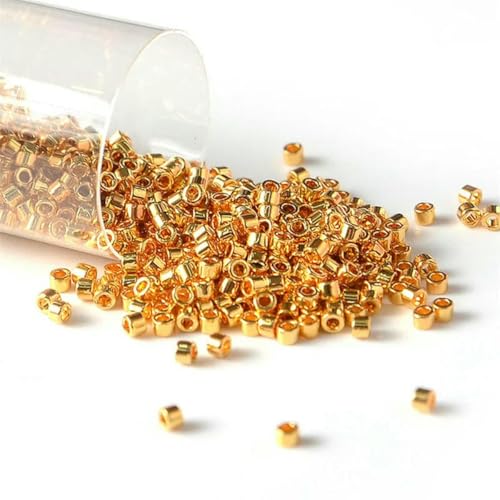 10 g/Tube 11/0 Glasperlen, metallische Farbe, runder Abstandshalter für die Herstellung von handgefertigtem Schmuck, DB31, 1,6 mm, 2000 Stück 10 g/Tube 11/0 Glasperlen, metallische Farbe, runder Abstandshalter für die Herstellung von handgefertigtem Schmuck, DB31, 1,6 mm, 2000 Stück von BSGUZ