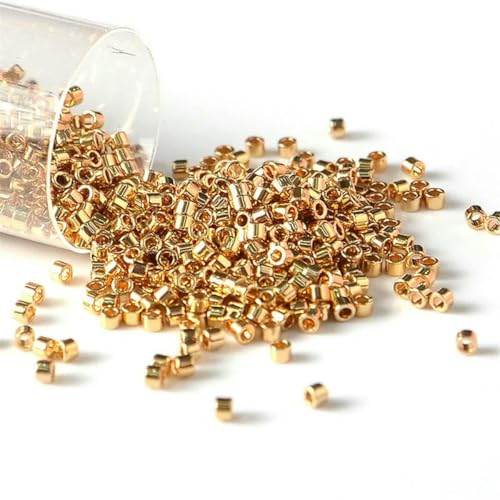 10 g/Tube 11/0 Glasperlen, metallische Farbe, runder Abstandshalter für die Herstellung von handgefertigtem Schmuck, DB34, 1,6 mm, 2000 Stück 10 g/Tube 11/0 Glasperlen, metallische Farbe, runder Abstandshalter für die Herstellung von handgefertigtem Schmuck, DB34, 1,6 mm, 2000 Stück von BSGUZ
