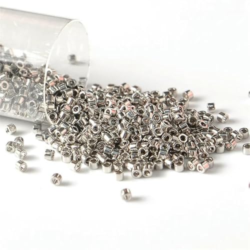 10 g/Tube 11/0 Glasperlen, metallische Farbe, runder Abstandshalter für die Herstellung von handgefertigtem Schmuck, DB38, 1,6 mm, 2000 Stück 10 g/Tube 11/0 Glasperlen, metallische Farbe, runder Abstandshalter für die Herstellung von handgefertigtem Schmuck, DB38, 1,6 mm, 2000 Stück von BSGUZ