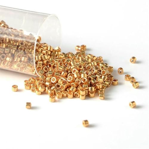 10 g/Tube 11/0 Glasperlen, metallische Farbe, runder Abstandshalter für die Herstellung von handgefertigtem Schmuck, DB410, 1,6 mm, 2000 Stück 10 g/Tube 11/0 Glasperlen, metallische Farbe, runder Abstandshalter für die Herstellung von handgefertigtem Schmuck, DB410, 1,6 mm, 2000 Stück von BSGUZ