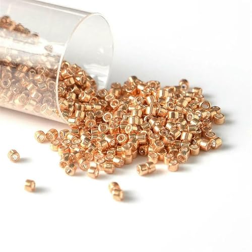 10 g/Tube 11/0 Glasperlen, metallische Farbe, runder Abstandshalter für die Herstellung von handgefertigtem Schmuck, DB411, 1,6 mm, 2000 Stück 10 g/Tube 11/0 Glasperlen, metallische Farbe, runder Abstandshalter für die Herstellung von handgefertigtem Schmuck, DB411, 1,6 mm, 2000 Stück von BSGUZ