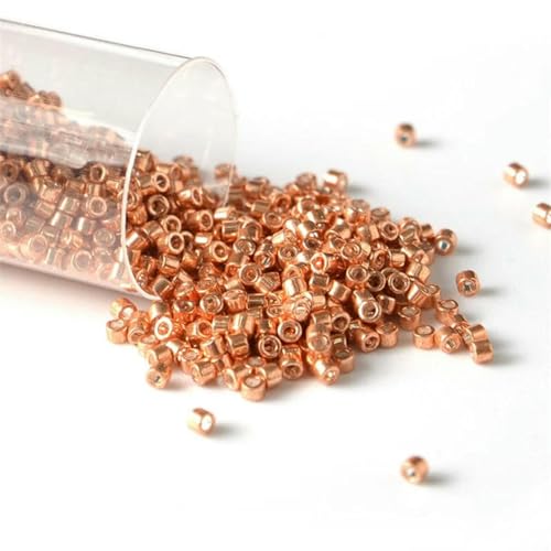 10 g/Tube 11/0 Glasperlen, metallische Farbe, runder Abstandshalter für die Herstellung von handgefertigtem Schmuck, DB434, 1,6 mm, 2000 Stück 10 g/Tube 11/0 Glasperlen, metallische Farbe, runder Abstandshalter für die Herstellung von handgefertigtem Schmuck, DB434, 1,6 mm, 2000 Stück von BSGUZ