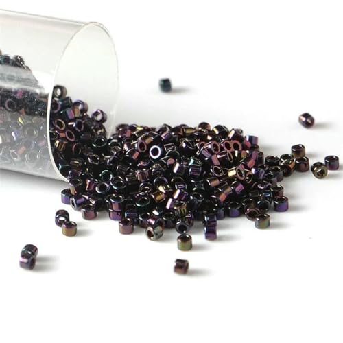 10 g/Tube japanische Glasperlen, metallische Rocailles-Perlen, runde Abstandsperlen zur Schmuckherstellung, DB4, 1,6 mm, 2000 Stück von BSGUZ