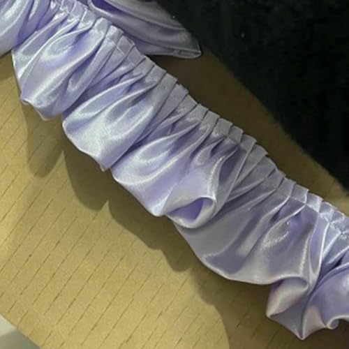 10 m Länge, 5,5 cm Breite, Satin-Plisseeband, Stoff, Rüschen, Spitzenrand, Saum für Bastelarbeiten, Kleider, Blumensträuße, Zubehör, 8–10 m 10 m Länge, 5,5 cm Breite, Satin-Plisseeband, Stoff, Rüschen, Spitzenrand, Saum für Bastelarbeiten, Kleider, Blumensträuße, Zubehör, 8–10 m von BSGUZ