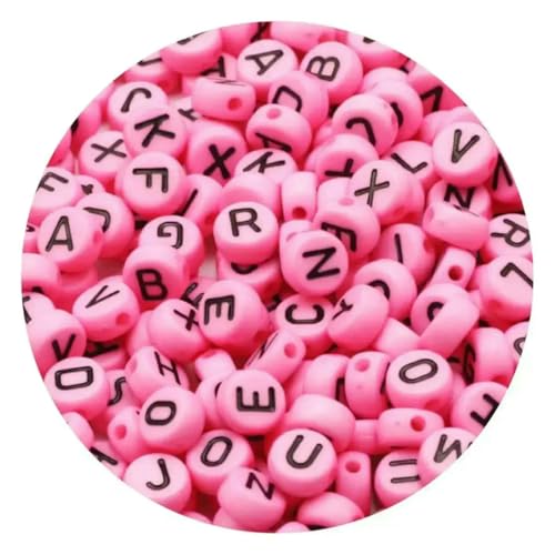 100/200/300/500 Stück Acryl-Buchstabenperlen, gemischt, rund, flach, lose Abstandsperlen für die Schmuckherstellung, handgefertigt, DIY-Armband, Halskette, 4 x 7 mm, gemischt_~-300 Stück 100/200/300/500 Stück Acryl-Buchstabenperlen, gemischt, rund, flach, lose Abstandsperlen für die Schmuckherstellung, handgefertigt, DIY-Armband, Halskette, 4 x 7 mm, gemischt_~-300 Stück von BSGUZ