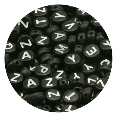 100/200/300/500 Stück Acryl-Buchstabenperlen, gemischt, rund, flach, lose Abstandsperlen für die Schmuckherstellung, handgefertigt, DIY-Armband, Halskette, 4 x 7 mm, gemischt_r, 100 Stück 100/200/300/500 Stück Acryl-Buchstabenperlen, gemischt, rund, flach, lose Abstandsperlen für die Schmuckherstellung, handgefertigt, DIY-Armband, Halskette, 4 x 7 mm, gemischt_r, 100 Stück von BSGUZ