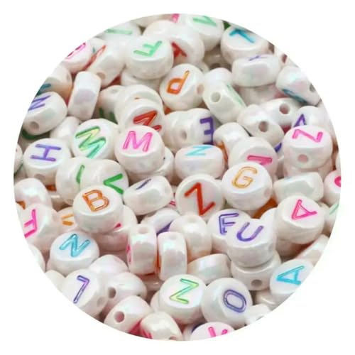 100/200/300/500 Stück Acryl-Buchstabenperlen, gemischt, rund, flach, lose Abstandsperlen für die Schmuckherstellung, handgefertigt, DIY-Armband, Halskette, 4 x 7 mm, gemischt_s, 200 Stück 100/200/300/500 Stück Acryl-Buchstabenperlen, gemischt, rund, flach, lose Abstandsperlen für die Schmuckherstellung, handgefertigt, DIY-Armband, Halskette, 4 x 7 mm, gemischt_s, 200 Stück von BSGUZ