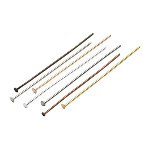 100–200 Stück/Los 10–70 mm Köpfe, Ösen, Flachkopfstifte, vergoldete Kugelkopfstifte zur Herstellung von Schmuckzubehör, Zubehör, Mehrfarbig, 03–50 mm x 200 Stück 100–200 Stück/Los 10–70 mm Köpfe, Ösen, Flachkopfstifte, vergoldete Kugelkopfstifte zur Herstellung von Schmuckzubehör, Zubehör, Mehrfarbig, 03–50 mm x 200 Stück von BSGUZ