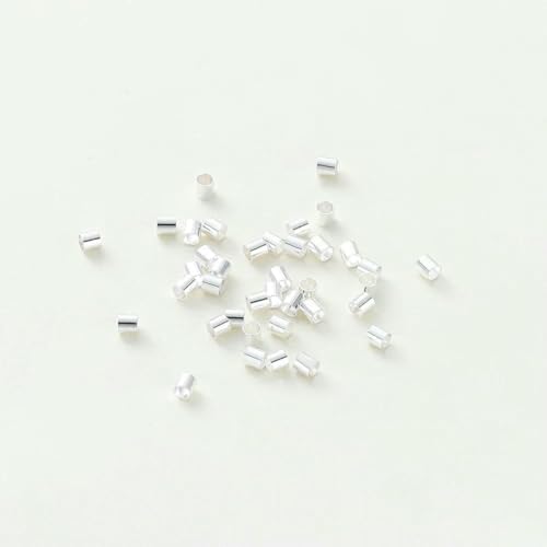 100 Stück/Los 1,5/2/2,5 mm Positionierungskupferrohre 14 Karat/18 Karat vergoldete Quetschperlen Zubehör für die Schmuckherstellung Zubehör-Silber-2,5 mm x 100 Stück von BSGUZ